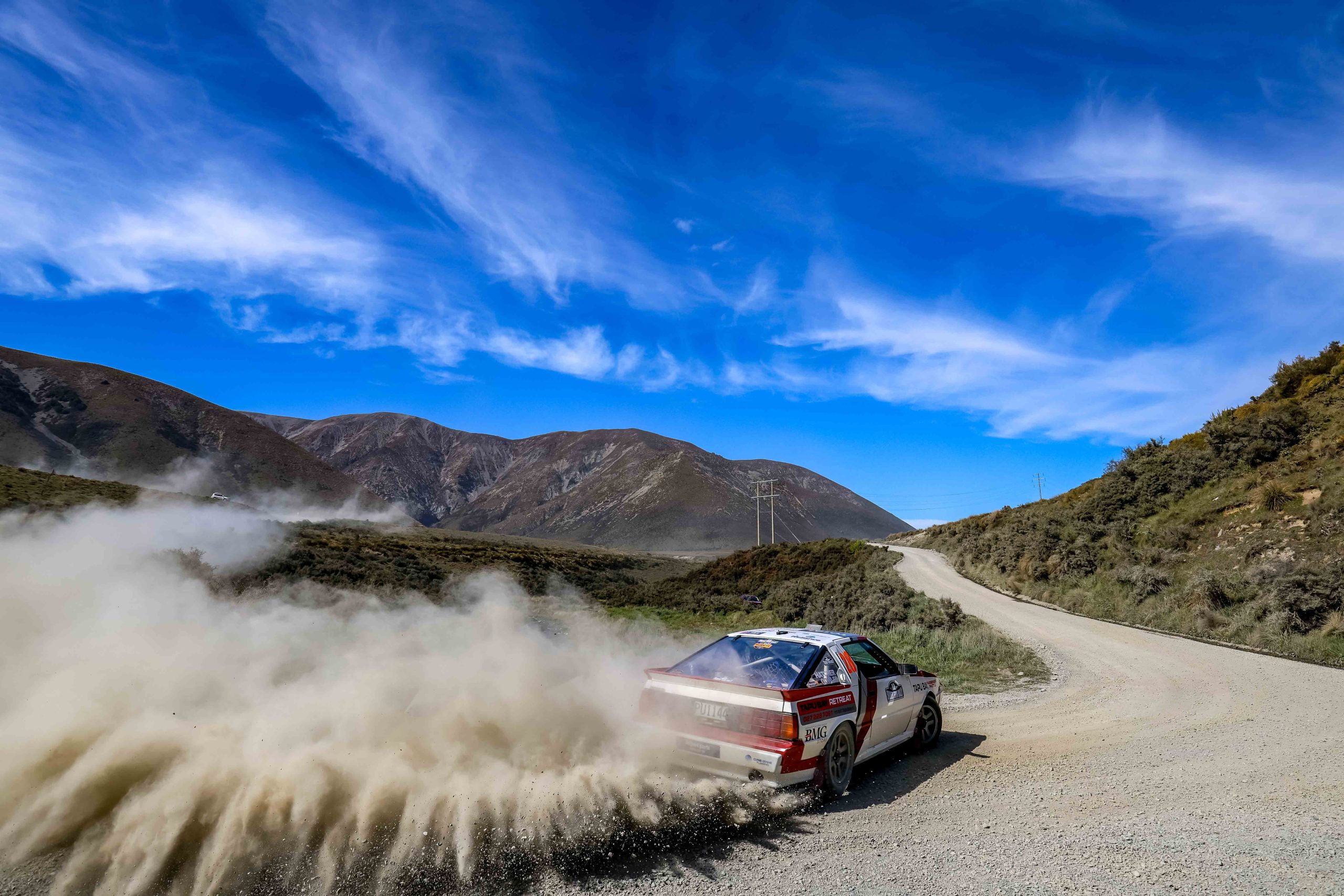 Flowing stage through farmland